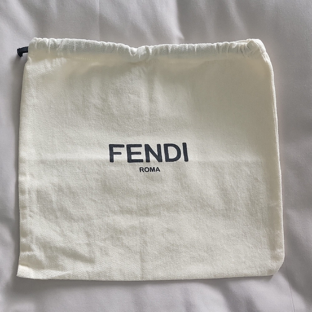 Fendi Ivory Logo Dust Bag